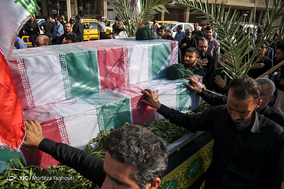 تشییع پیکر ۹شهید دوران دفاع مقدس - اهواز
