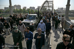 تشییع پیکر ۹شهید دوران دفاع مقدس - اهواز