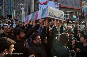 تشییع پیکر ۹شهید دوران دفاع مقدس - اهواز
