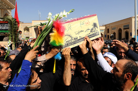 تشییع پیکر پاک ۹ شهید گمنام در شیراز