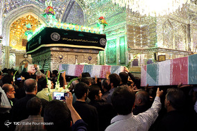 تشییع پیکر پاک ۹ شهید گمنام در شیراز