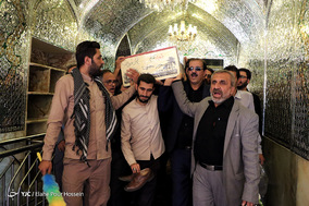 تشییع پیکر پاک ۹ شهید گمنام در شیراز
