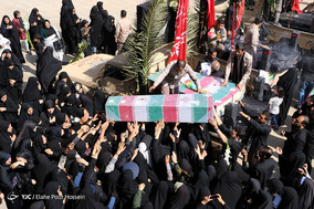 تشییع پیکر پاک ۹ شهید گمنام در شیراز
