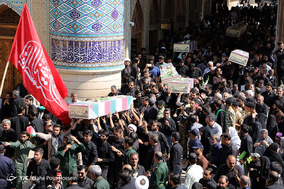 تشییع پیکر پاک ۹ شهید گمنام در شیراز