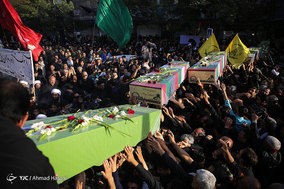 مراسم تشییع پیکر 9 شهید گمنام دوران دفاع مقدس و دو شهید مدافع حرم - مشهد