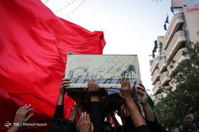 مراسم تشییع پیکر 9 شهید گمنام دوران دفاع مقدس و دو شهید مدافع حرم - مشهد