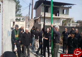 آیین سنتی علم گردش مصادف با هفتمین روز ماه محرم در استان گلستان