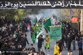 شبه کاروان ورود به کربلا هیئت حسینی شهر نوش آباد