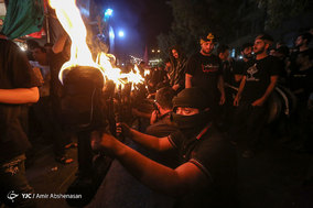 آیین مشعل گردانی در دولت آباد تهران