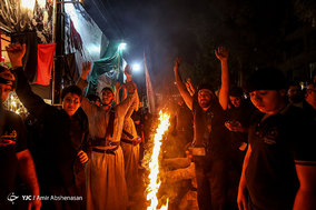 آیین مشعل گردانی در دولت آباد تهران