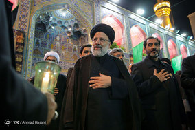 مراسم خطبه خوانی شب عاشورا در حرم مطهر امام رضا (ع)