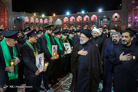 مراسم خطبه خوانی شب عاشورا در حرم مطهر امام رضا (ع)