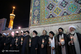 مراسم خطبه خوانی شب عاشورا در حرم مطهر امام رضا (ع)