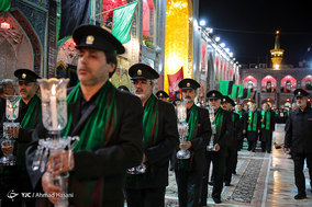 مراسم خطبه خوانی شب عاشورا در حرم مطهر امام رضا (ع)
