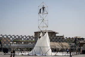آیین خیمه سوزان در میدان امام حسین(ع)