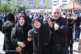 مراسم تشییع پیکر شهید آتش نشان ابراهیم اسماعیلی در ساری