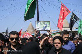 مراسم تشییع پیکر شهید آتش نشان ابراهیم اسماعیلی در ساری