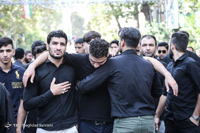 مراسم تشییع پیکر شهید آتش نشان ابراهیم اسماعیلی در ساری