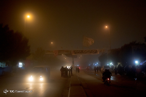 گرد و غبار در آسمان کربلای معلی