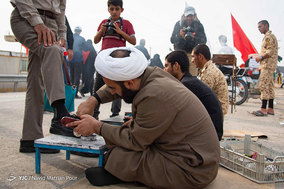 خروج زائران اربعین حسینی از مرز شلمچه