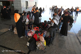 بازگشت زائران اربعین حسینی از مرز شلمچه