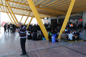 بازگشت زائران اربعین حسینی از مرز شلمچه