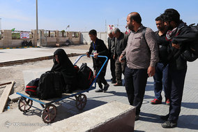 بازگشت زائران اربعین حسینی از مرز شلمچه
