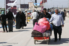 بازگشت زائران اربعین حسینی از مرز شلمچه