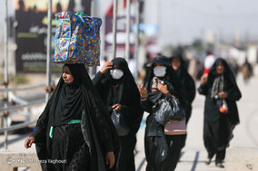 بازگشت زائران اربعین حسینی از مرز شلمچه