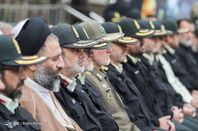 وداع با پیکر سه شهید دفاع مقدس در فرماندهی نیروی انتظامی