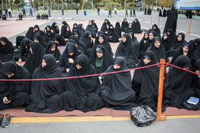 وداع با پیکر سه شهید دفاع مقدس در فرماندهی نیروی انتظامی