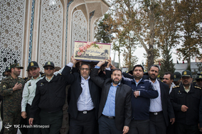 وداع با پیکر سه شهید دفاع مقدس در فرماندهی نیروی انتظامی