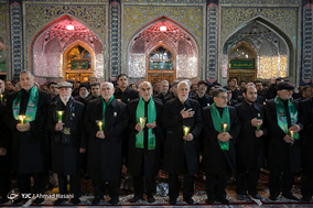 خطبه خوانی شب شهادت امام رضا(ع) در حرم مطهر رضوی