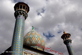 تعویض پرچم حرم سید علاء الدین حسین(ع)_شیراز