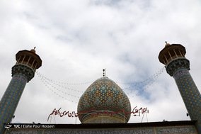 تعویض پرچم حرم سید علاء الدین حسین(ع)_شیراز