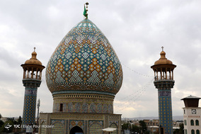 تعویض پرچم حرم سید علاء الدین حسین(ع)_شیراز