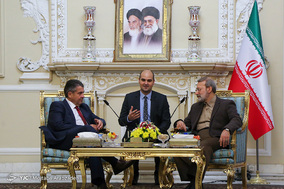 دیدار علی لاریجانی با وزیر خارجه سابق آلمان