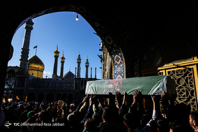 تشییع سه شهید مدافع حرم در قم‎