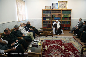 دیدار سرلشکر رحیم صفوی با مراجع عظام تقلید در قم