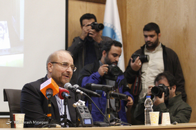 سخنرانی قالیباف در دانشکده حقوق دانشگاه تهران