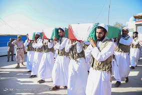 ورود پیکر ۷۲ شهید تازه تفحص شده به کشور- شلمچه