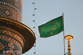 آیین تعویض پرچم گنبد حرم حضرت عبد العظیم (ع)
