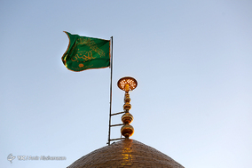 آیین تعویض پرچم گنبد حرم حضرت عبد العظیم (ع)