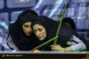 رقابت بانوان در جشنواره ورزش‌های بیلیاردی