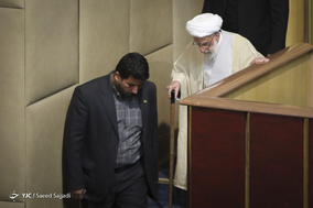 آیت الله احمد جنتی، دبیر شورای نگهبان در مراسم نکوداشت هفته پژوهش