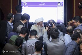 آیت الله احمد جنتی، دبیر شورای نگهبان در مراسم نکوداشت هفته پژوهش