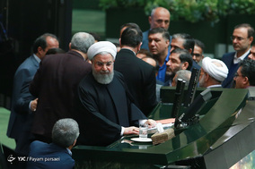 صحن علنی مجلس شورای اسلامی- ارائه لایحه بودجه ۹۸ کل کشور توسط رئیس جمهور