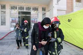 مانور زلزله در دانشگاه فردوسی مشهد