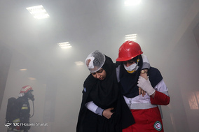 مانور زلزله در دانشگاه فردوسی مشهد