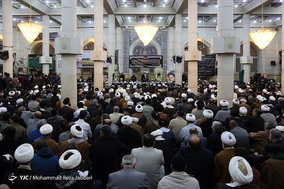 مراسم ترحیم آیت الله هاشمی شاهرودی در مسجد اعظم قم